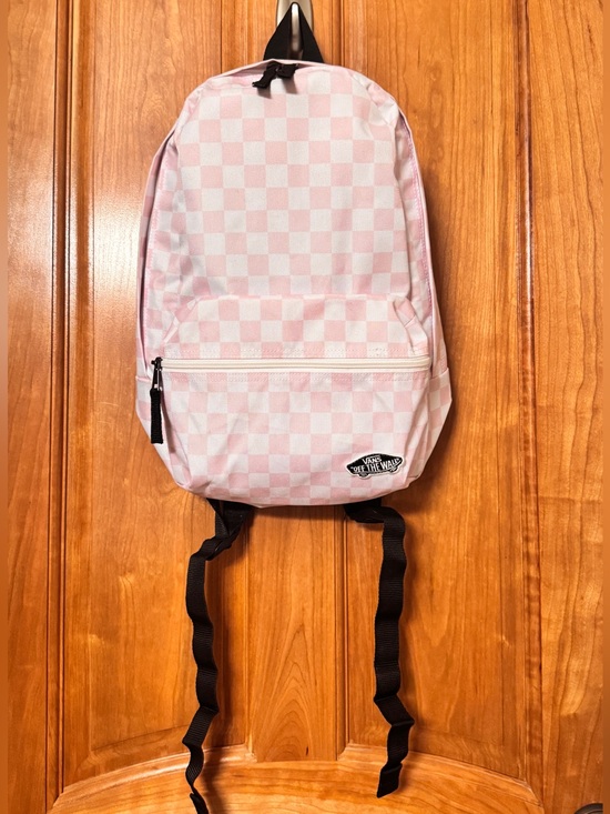 Vans Handbags - Vans Realm Backpack Cloud Pink Checkerboard One Size EUC